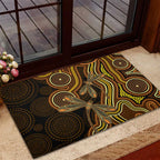 Orange Indigenous Dragonfly Australia Rubber Doormat Aboriginal Art - Aussie Hoodie