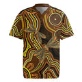 Orange Indigenous Dragonfly Australia Rugby Jersey Aboriginal Art - Aussie Hoodie