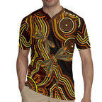 Orange Indigenous Dragonfly Australia Rugby Jersey Aboriginal Art - Aussie Hoodie