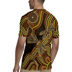 Orange Indigenous Dragonfly Australia Rugby Jersey Aboriginal Art - Aussie Hoodie