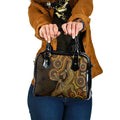 Orange Indigenous Dragonfly Australia Shoulder Handbag Aboriginal Art - Aussie Hoodie