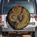 Orange Indigenous Dragonfly Australia Spare Tire Cover Aboriginal Art - Aussie Hoodie