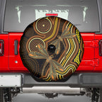Orange Indigenous Dragonfly Australia Spare Tire Cover Aboriginal Art - Aussie Hoodie