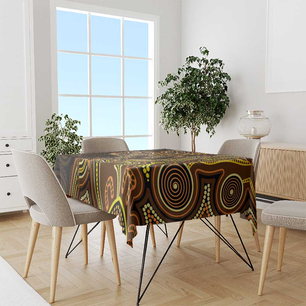 Orange Indigenous Dragonfly Australia Tablecloth Aboriginal Art - Aussie Hoodie