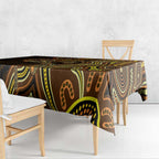 Orange Indigenous Dragonfly Australia Tablecloth Aboriginal Art - Aussie Hoodie