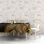 Orange Indigenous Dragonfly Australia Tablecloth Aboriginal Art - Aussie Hoodie