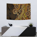 Orange Indigenous Dragonfly Australia Tapestry Aboriginal Art - Aussie Hoodie