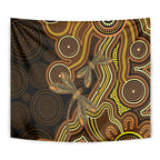 Orange Indigenous Dragonfly Australia Tapestry Aboriginal Art - Aussie Hoodie