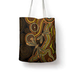 Orange Indigenous Dragonfly Australia Tote Bag Aboriginal Art - Aussie Hoodie