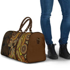 Orange Indigenous Dragonfly Australia Travel Bag Aboriginal Art - Aussie Hoodie