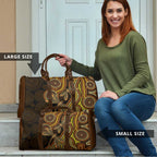 Orange Indigenous Dragonfly Australia Travel Bag Aboriginal Art - Aussie Hoodie