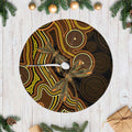 Orange Indigenous Dragonfly Australia Tree Skirt Aboriginal Art - Aussie Hoodie