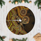 Orange Indigenous Dragonfly Australia Tree Skirt Aboriginal Art - Aussie Hoodie