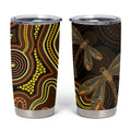 Orange Indigenous Dragonfly Australia Tumbler Cup Aboriginal Art - Aussie Hoodie