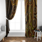 Orange Indigenous Dragonfly Australia Window Curtain Aboriginal Art - Aussie Hoodie