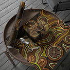 Orange Indigenous Dragonfly Australia Wrapping Paper Aboriginal Art - Aussie Hoodie