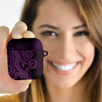 Purple Indigenous Dragonfly Australia AirPods Case Aboriginal Art - Aussie Hoodie