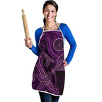 Purple Indigenous Dragonfly Australia Apron Aboriginal Art - Aussie Hoodie