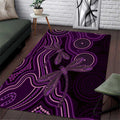 Purple Indigenous Dragonfly Australia Area Rug Aboriginal Art - Aussie Hoodie