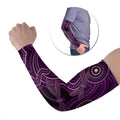 Purple Indigenous Dragonfly Australia Arm Sleeves Aboriginal Art - Aussie Hoodie