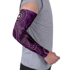Purple Indigenous Dragonfly Australia Arm Sleeves Aboriginal Art - Aussie Hoodie