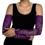 Purple Indigenous Dragonfly Australia Arm Sleeves Aboriginal Art - Aussie Hoodie