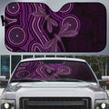 Purple Indigenous Dragonfly Australia Auto Sun Shade Aboriginal Art - Aussie Hoodie