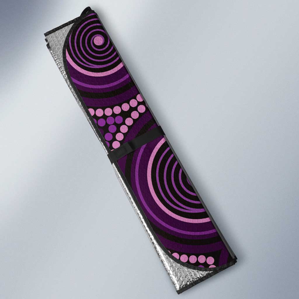 Purple Indigenous Dragonfly Australia Auto Sun Shade Aboriginal Art - Aussie Hoodie
