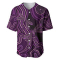 Purple Indigenous Dragonfly Australia Baseball Jersey Aboriginal Art - Aussie Hoodie