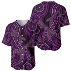 Purple Indigenous Dragonfly Australia Baseball Jersey Aboriginal Art - Aussie Hoodie