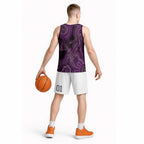 Purple Indigenous Dragonfly Australia Basketball Jersey Aboriginal Art - Aussie Hoodie
