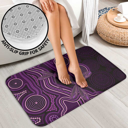 Purple Indigenous Dragonfly Australia Bathroom Set Aboriginal Art - Aussie Hoodie