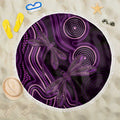 Purple Indigenous Dragonfly Australia Beach Blanket Aboriginal Art - Aussie Hoodie