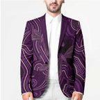 Purple Indigenous Dragonfly Australia Blazer Aboriginal Art - Aussie Hoodie