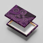 Purple Indigenous Dragonfly Australia Canvas Wall Art Aboriginal Art - Aussie Hoodie