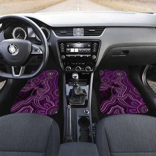 Purple Indigenous Dragonfly Australia Car Mats Aboriginal Art - Aussie Hoodie