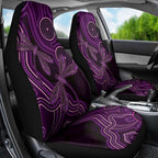 Purple Indigenous Dragonfly Australia Car Seat Cover Aboriginal Art - Aussie Hoodie