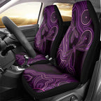 Purple Indigenous Dragonfly Australia Car Seat Cover Aboriginal Art - Aussie Hoodie