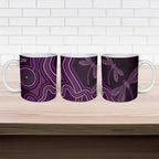 Purple Indigenous Dragonfly Australia Ceramic Mug Aboriginal Art - Aussie Hoodie