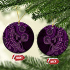 Purple Indigenous Dragonfly Australia Ceramic Ornament Aboriginal Art - Aussie Hoodie