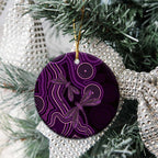 Purple Indigenous Dragonfly Australia Ceramic Ornament Aboriginal Art - Aussie Hoodie