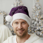 Purple Indigenous Dragonfly Australia Christmas Santa Hat Aboriginal Art - Aussie Hoodie