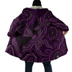 Purple Indigenous Dragonfly Australia Cloak Aboriginal Art - Aussie Hoodie