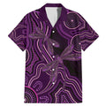 Purple Indigenous Dragonfly Australia Family Matching Mermaid Dress and Hawaiian Shirt Aboriginal Art - Aussie Hoodie