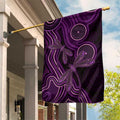 Purple Indigenous Dragonfly Australia Garden Flag Aboriginal Art - Aussie Hoodie