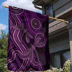 Purple Indigenous Dragonfly Australia Garden Flag Aboriginal Art - Aussie Hoodie