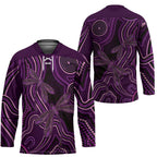 Purple Indigenous Dragonfly Australia Hockey Jersey Aboriginal Art - Aussie Hoodie