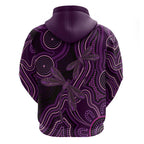 Purple Indigenous Dragonfly Australia Hoodie Aboriginal Art - Aussie Hoodie