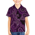 Purple Indigenous Dragonfly Australia Kid Hawaiian Shirt Aboriginal Art - Aussie Hoodie