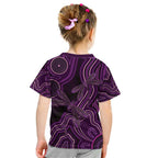 Purple Indigenous Dragonfly Australia Kid T Shirt Aboriginal Art - Aussie Hoodie